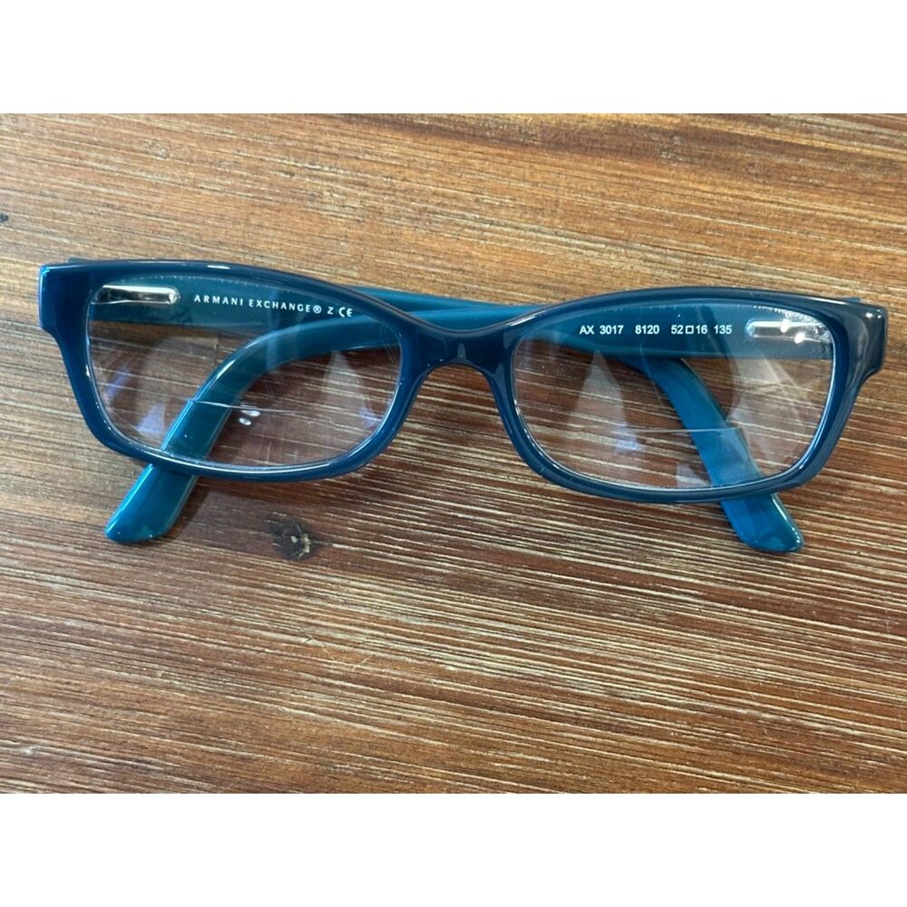 Armani Exchange Blue Framed Bifocal Prescription Glasses